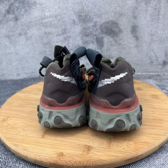 Nike ISPA React Runner Shoes Mens Size 5 Olive Black Orange AR8555-200 - Picture 5 of 11